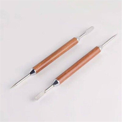 Double Head Lattes Coffee Arts Pen Handle Stainless Steel