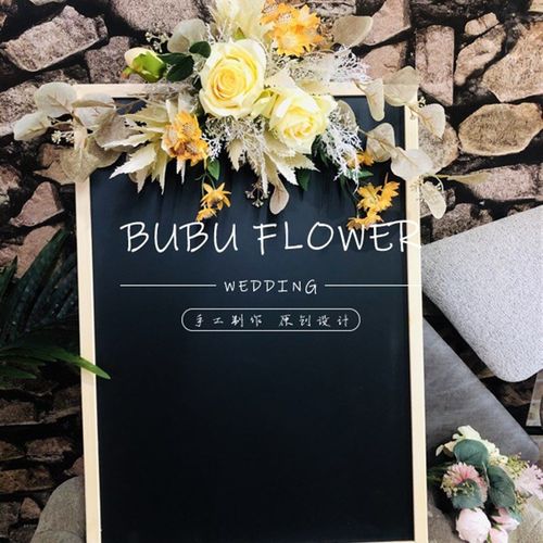 婚庆绢花道具婚礼迎宾区水牌花商场店铺橱窗指示牌假花仿真花装饰