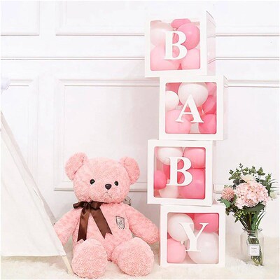 Alphabet Name Box Transparent Birthday Balloon Wedding1st Bi