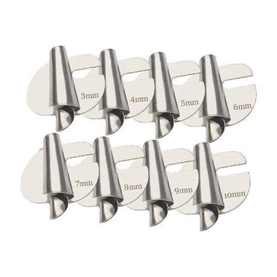 8Pcs Hemmer Foot Wide Rolled Hem Foot Curved Scroll Hemmer