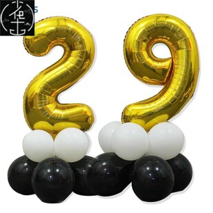 Birthday number balloon party decoration room letter set气球