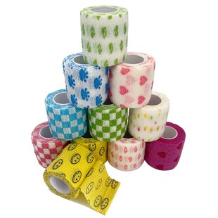 1 pcs 4.8m Printed motion Self Adhesive Elastic Bandage Colo