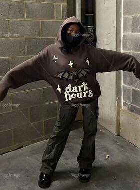 High Quality Bat Foaming Print Sreetwear Large Teen Sweatshi