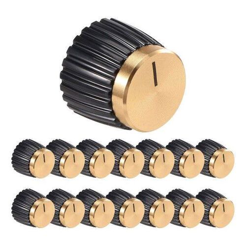 15Pcs Guitar AMP Amplifier Push on Fit Knobs Black with
