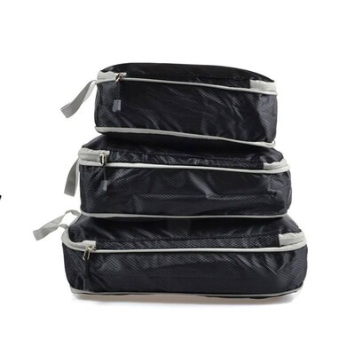 3PCS Compressed Packing Cubes Travel Storage Organizer Set M