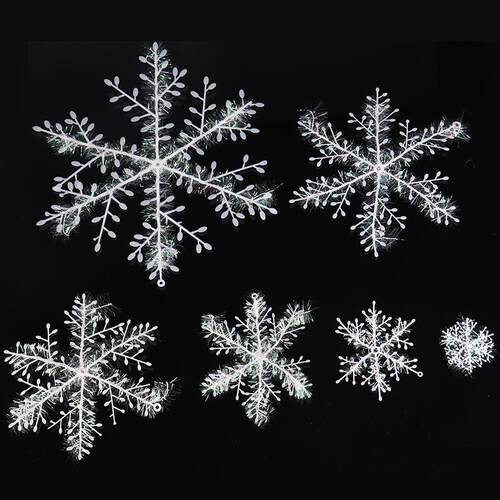 Snowflakes snow skewers Christmas tree decoration pendant