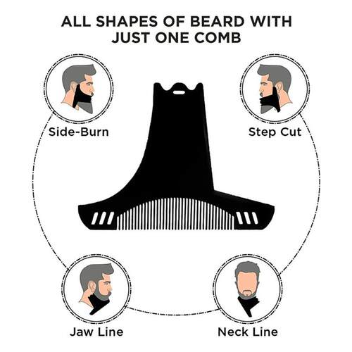 Men Beard Styling Template Stencil Beard Comb Men Beard Shap