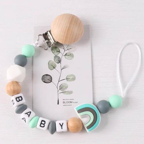 Customization Name Baby Handmade Pacifier Chain Clip Dummy N