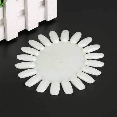 10 Pair 2 color Nail Art Tips Comestic Practice Round Wheel