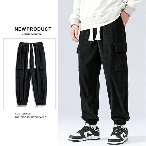Autumn and Winter Mens Casual Pants Corduroy tendy All-Matc