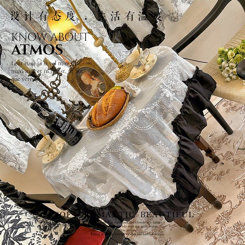 法式复古公主风蕾丝长方形桌布中古风茶几餐桌布甜品台布盖巾布艺,居家布艺,桌布,淘宝优惠券,粉丝福利购,淘宝优惠卷