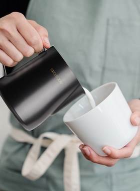 Circle Joy 圆乐拉花缸奶泡杯不锈钢尖嘴打奶缸带刻度咖啡拉花杯