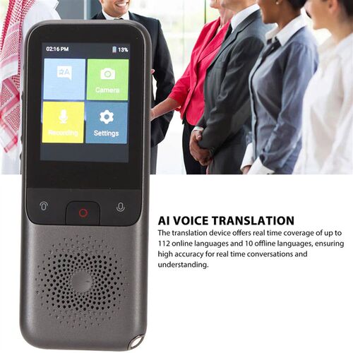 Translation Device Grey 112 Online Languages AI Voice Transl