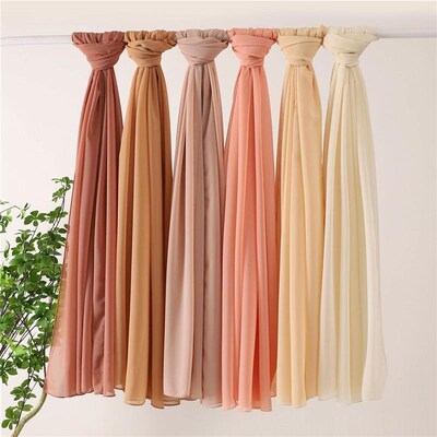 Single color chiffon scarf for womens headscarf雪纺围巾头巾