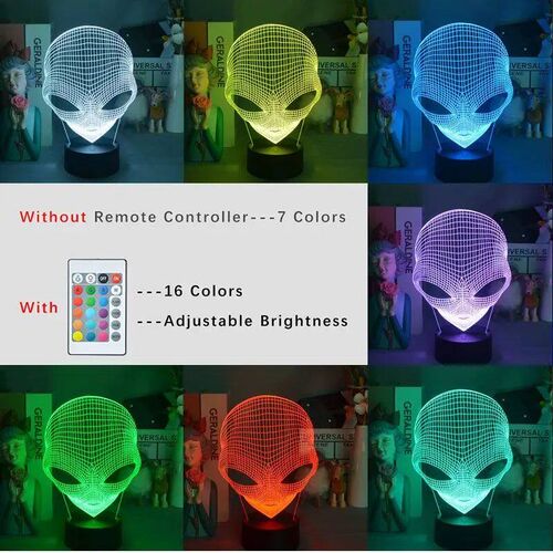 Pop-eyed Alien Shape 3D Night Light Child Cool Present for B