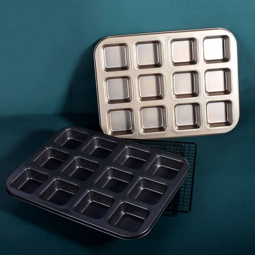 12Cups Cake Mold Square Bread Cupcake Baking Pan方形蛋糕模具