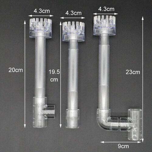Aquarium Skimmer Acrylic  Pipe Spin Surface Inflow Aquarium
