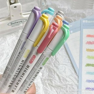 5/15/25PCS Pastel Highlighter Pen Set Double Headed Drawing