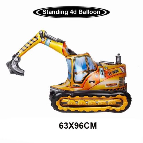 Self Standing 4D foil Balloon Toy Armed Forces Digger Engine
