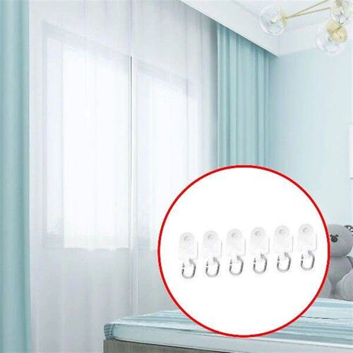 50PCS Curtain Rolle Curtain Rail Accessories Mute Hook