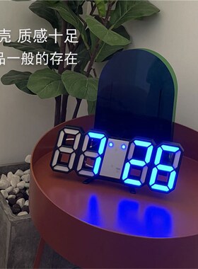 3D LED Digital Alarm Clock Electronic Luminous Night Table