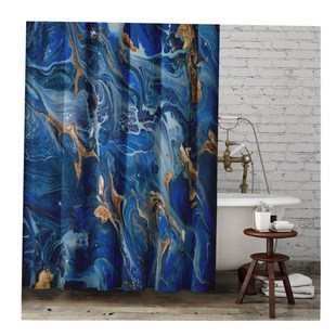 Modern Art Style Marble Luxury Shower Curtain Waterproof Hom