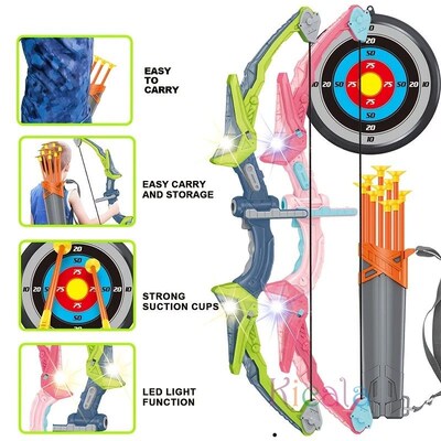Kids Bow and Arrow Light-up Archery Set For Kids Toy For 3 4