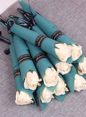 3/5/10/20Pcs Soap Rose Bouquet Valentines Day Gift for Fride