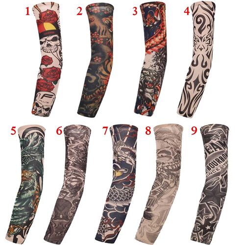 1PC Sreet Tattoo Arm Sleeves Sun UV Protection Arm ver Seaml