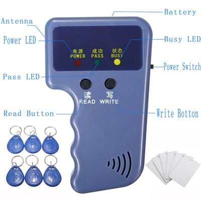 2023 NEW 13Pcs 125Khz Handheld RFID ID Card Copier/ Reader