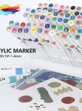 120 Colors Acrylic Paint Pens Markers Brush Tip Paint Marker