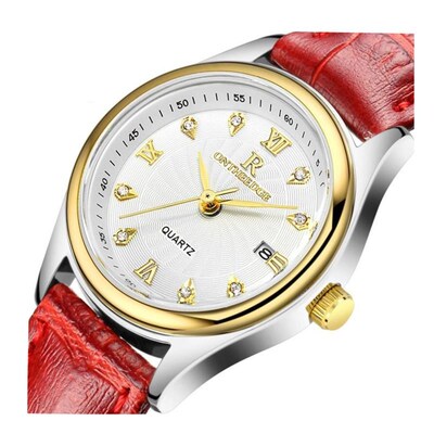 Watches Men Leather Date Quartz Wrist Watch Male Female