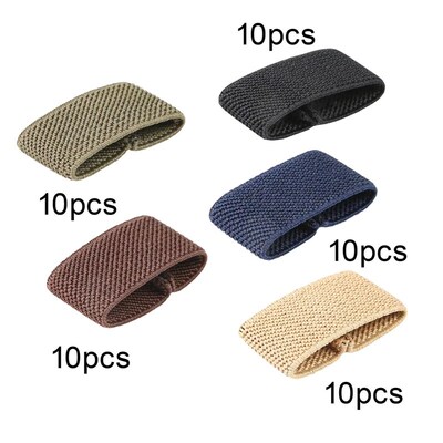 10x Elastic Belt Keepers Webbing Holder Strap Organizer Nylo