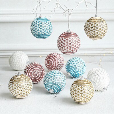 Christmas Ball Ornaments Elegant Vintage Xmas Tree Decora球