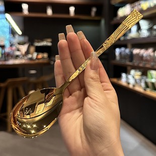 中式新风尚!大汤勺18/10不锈钢西餐勺汤勺子分餐主餐勺凤尾勺子