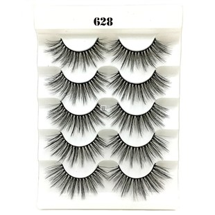 5 Pairs 3D/5D Faux Mink Hair False Eyelashes Natural Long