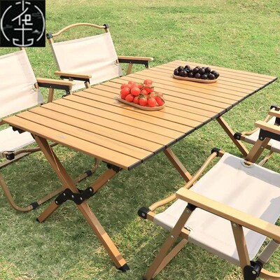 Outdoor folding tables and chairs Chicken rolls table camp