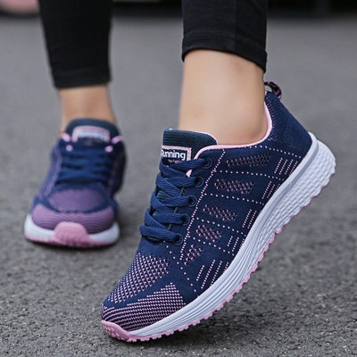 Women Casual Shoes Fashion Breathable Walking Mesh Flat Shoe