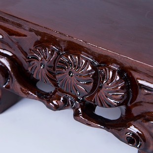 根雕底座实木奇石底托银铜铜鱼缸大中小摆件装饰品长方形木头底座