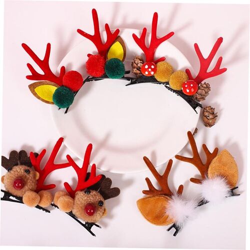 Antler headdress hair clip headband Christmas decorations