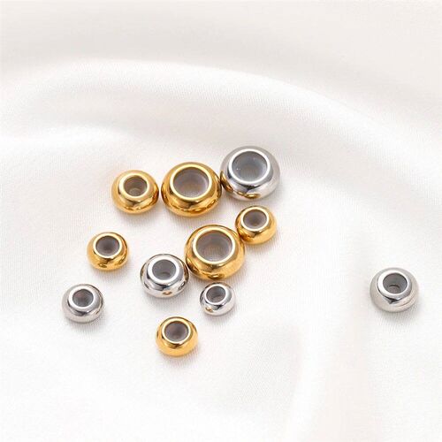 10Pcs 6/7/8/10mm Stainless Steel Adjustment Beads with Non-s
