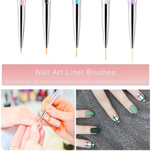 9PCS Acrylic Gel Nail Art Brush Set for Nails,Manicure Brush