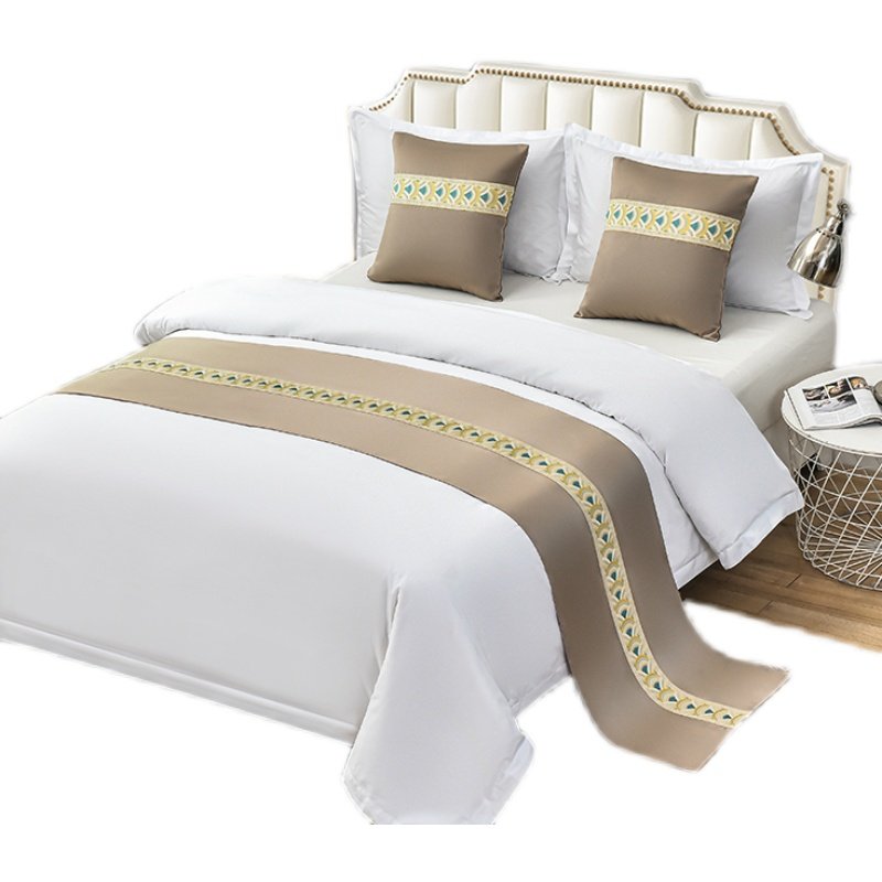 商务极简酒店民宿卧室家用床上用品花纹床旗床尾巾床尾毯床盖,床上用品,床盖,淘宝优惠券,粉丝福利购,淘宝优惠卷