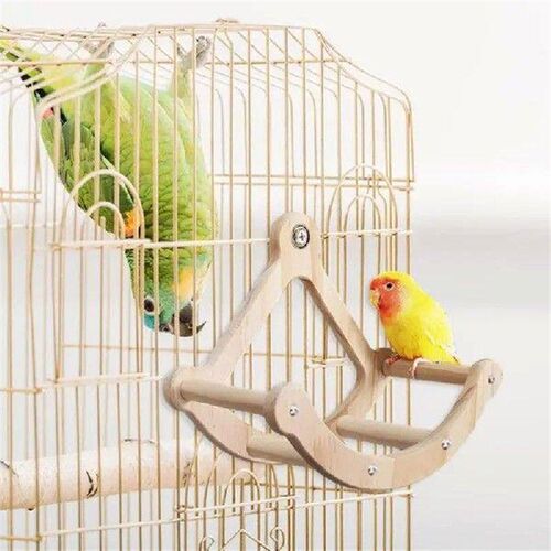 Bird Stand Wheel Toy Creative Wooden Exercise Wheel For
