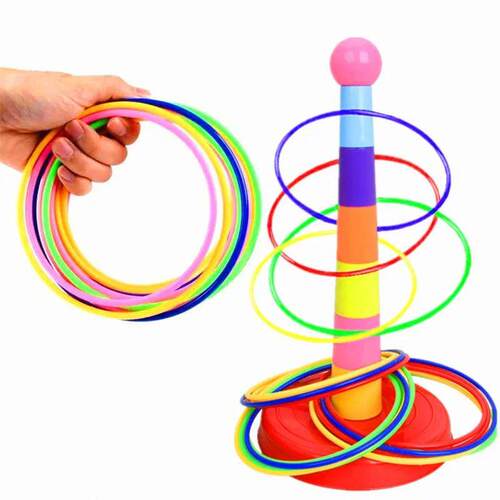 Kids Stacking Layers & Throwing Rings Circle Game Children O