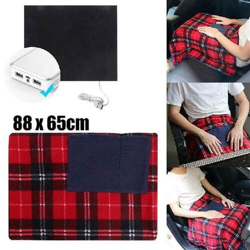 2/1Pcs USB Heating Blanket Household Car Heating Blanket