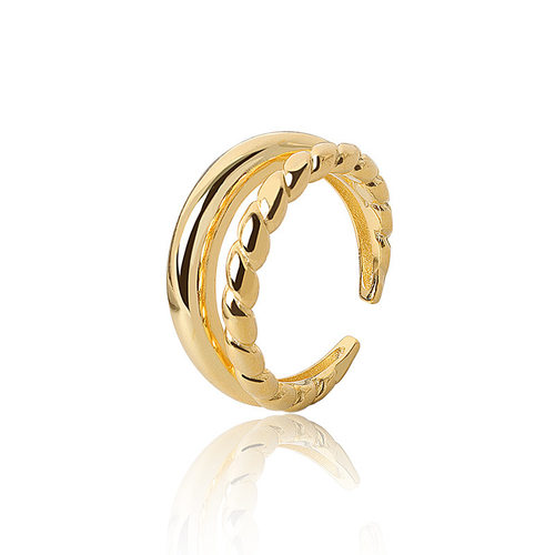 Lakers Ring Personality INS Minimalist Geometric Double Laye