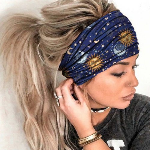 Bohemia Wide Cotton Stretch Women Headbands Headpiece Head W