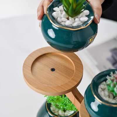 Wooden Plant Stand Flower Pot Base Holder Stool Indoor