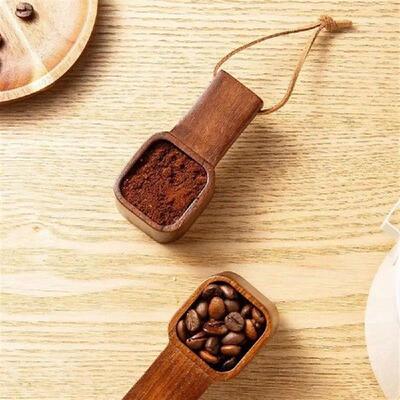 Wooden Coffee Spoons Square Walnut Wood Coffee Measuring